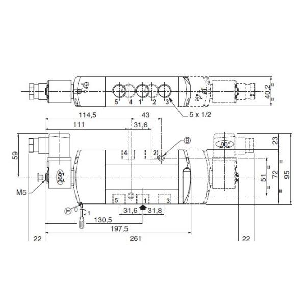 Пневматическая модулирующая лампа соленоида, клапан соленоида СКГ553 компрессора воздуха ПВГ553 ЭФГ553