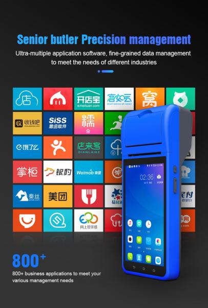 Smart NFC Mobile Payment Terminal 5.5Inch Portable Pos Machine Intelligent Handheld Smart Terminal with Camera Printer
