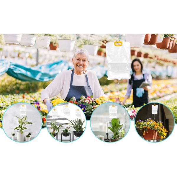 Self Watering System For Plants While Away On Vacation, Plant IV Water Bag, Indoor Plant Watering System Device, 30 Days Automatic Plant Waterer Drip Irrigation Kit For Potted Plants