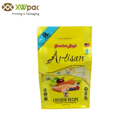 k Aluminum Foil Resealable Food Bags , Bottom Gusset Plastic Dog Food Pouches