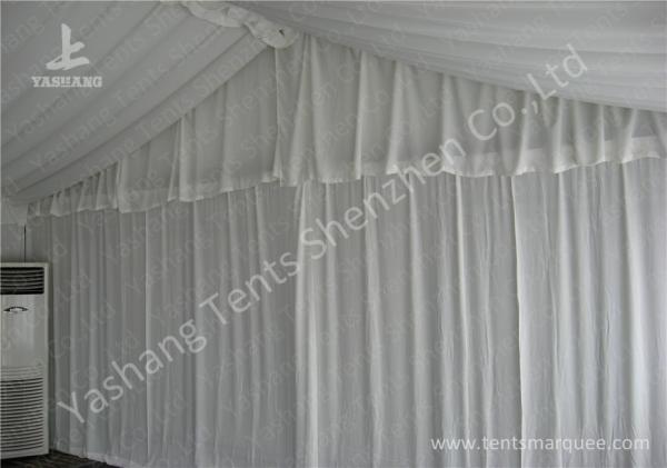 White Lining Decorated Special Event Tents / Transparent Glass Wall Tents For Outdoor Events