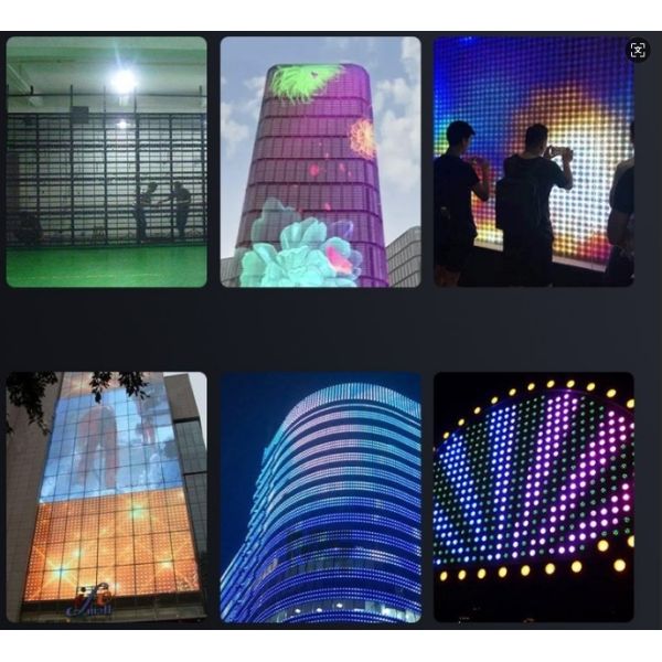 Led Mesh Pixel Screen For Advertising P50 Outdoor Waterproof Flexible LED Curtain Display Net Screen Pixel