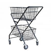 Two Layers H950mm W600mm Sports Equipment Storage Rack ,Tennis Ball Trolley Foldable