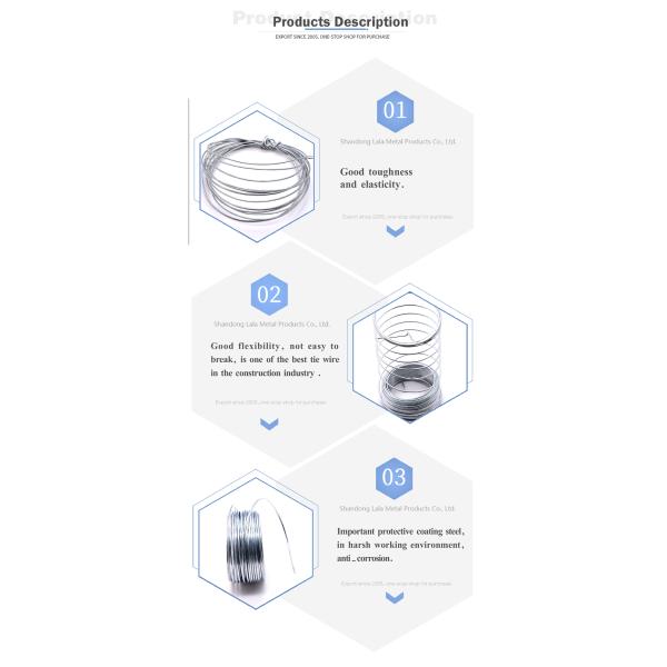 Диаметр 6mm 100 Ft гальванизированного провода 21G обжег гальванизированный провод