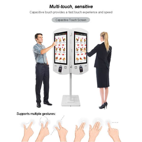 32-inch Dual-Screen Ultra-Thin Self-Service Ordering Touch Screen All-in-one Machine with Gesture Control