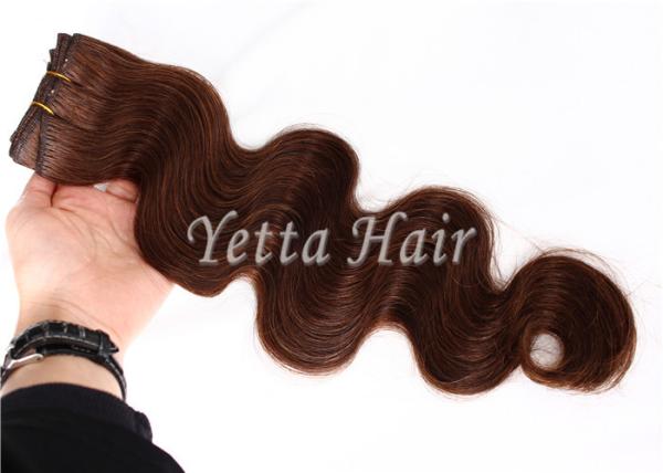Beleza Weave brasileiro do cabelo de Brown de 18 polegadas/cabelo de trama Remy do dobro