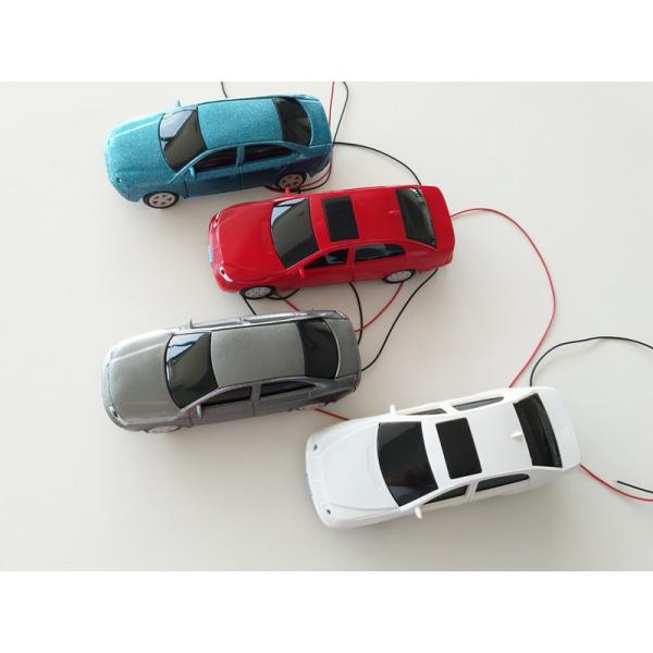 1:50 scale ABS plastic  model painted  light car with LED for HO scale model train layout