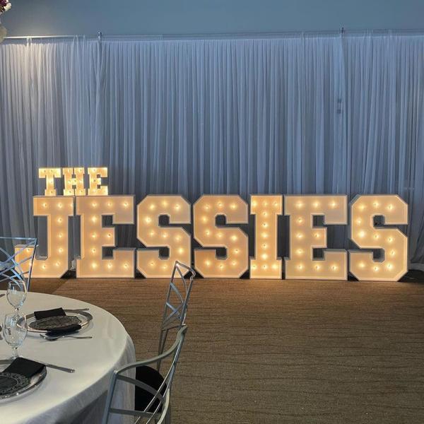 LED Bulb Sign Letter for Wedding Birthday Events With Stainless Steel Marquee Letters