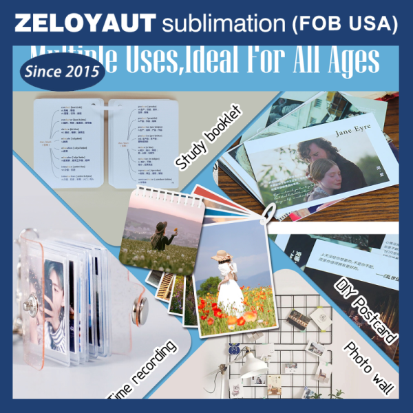 Zeloyaut Sublimation Blank Custom Print Hand Cover Baby Photo Album Birth Day Memory Photo Album Book Cute Album Sheet Blanks