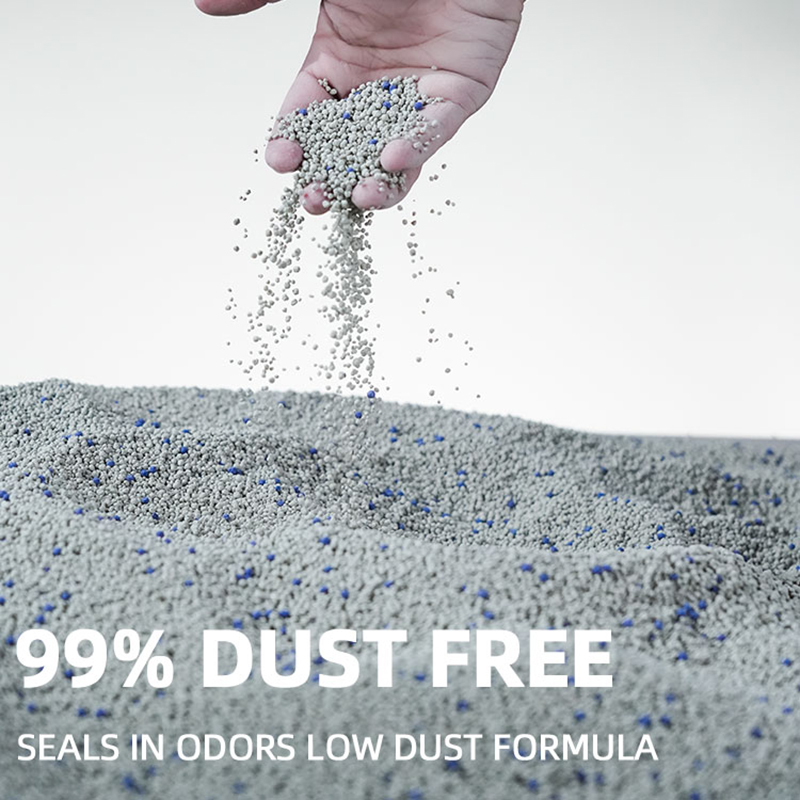 Natural Bentonite Cat Litter Featuring Low Dust Technology and Powerful Clumping Performance