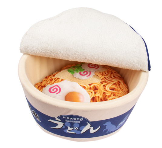 Кровать кота шара рамэнов тревожности Японск-стиля для крытых собак Washable