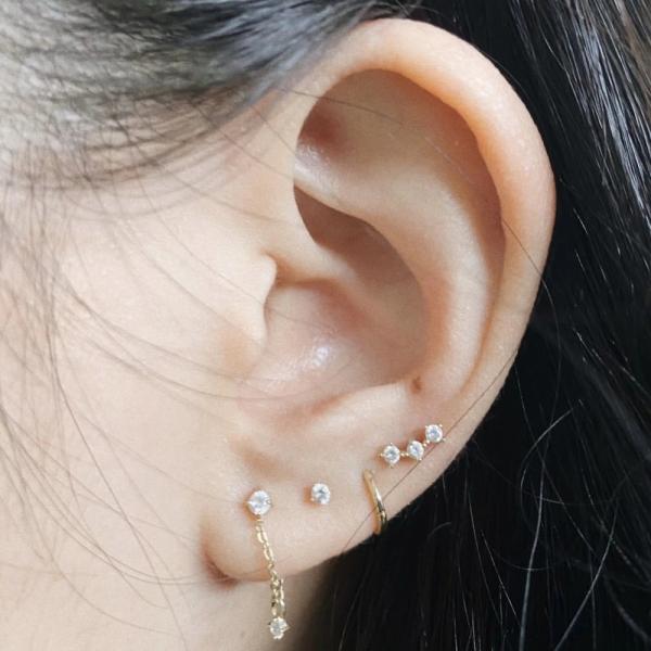 OEM Constella Stud Earrings 925 18k Белое золото