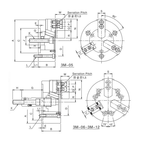 3M LONG JAW STROKE POWER CHUCK
