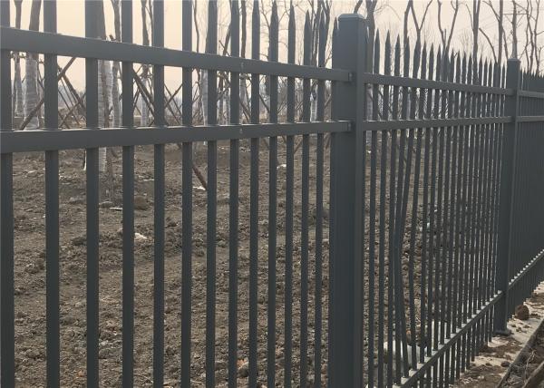 Tubular steel ornamental garden Hercules Fence 1200mm height x 2450mm width Stain Interpon Powder