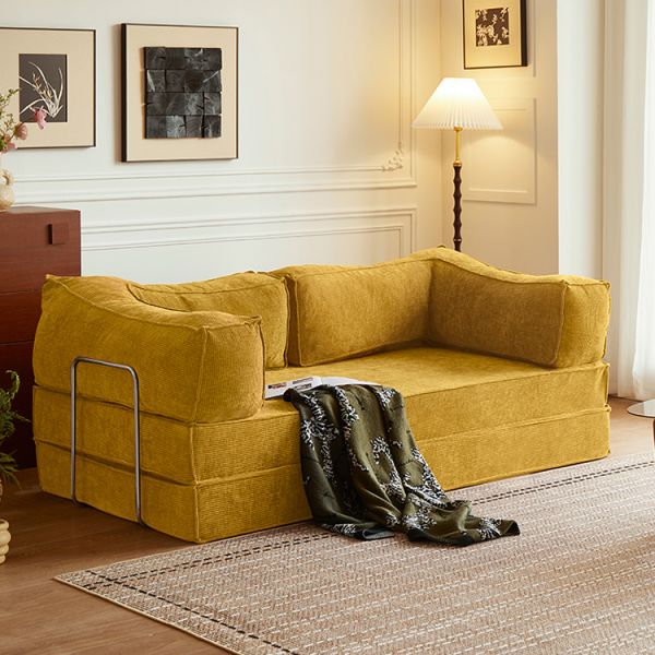 MOYI Modern Multi-Functional Foldable Compression Sofa Bed Extendable Detachable Fabric Vacuum Pack for Hotel Filling Sponge
