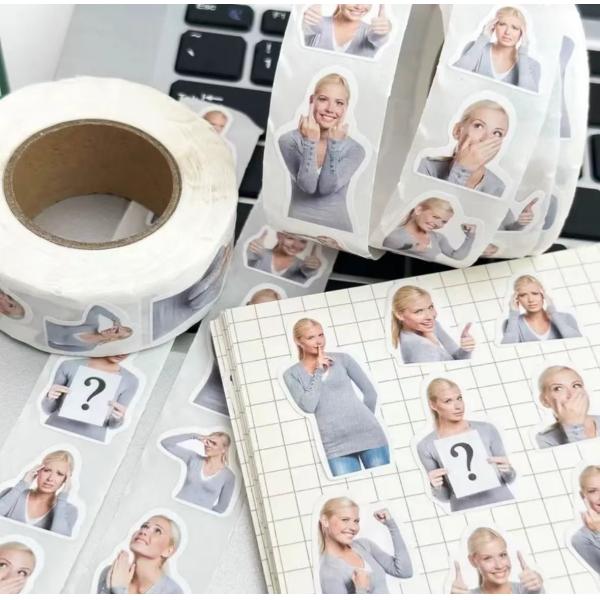 Waterproof Round Self Adhesive Sticker Roll Vinyl Circle Label Sticker