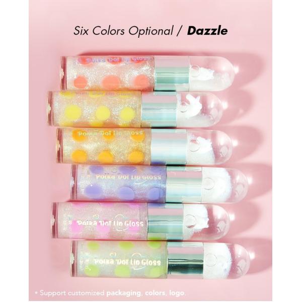 Beautiful 6ml Polka Dot Essence Lip Gloss Featured With Tube Packaging