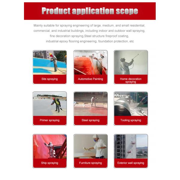 Fireproofing Insulation High Pressure Airless Paint Spray Machine Electric Wheeled