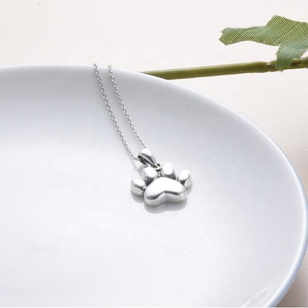 Gift 925 Sterling Silver Paw Cremation Pendant Cremation Jewelry