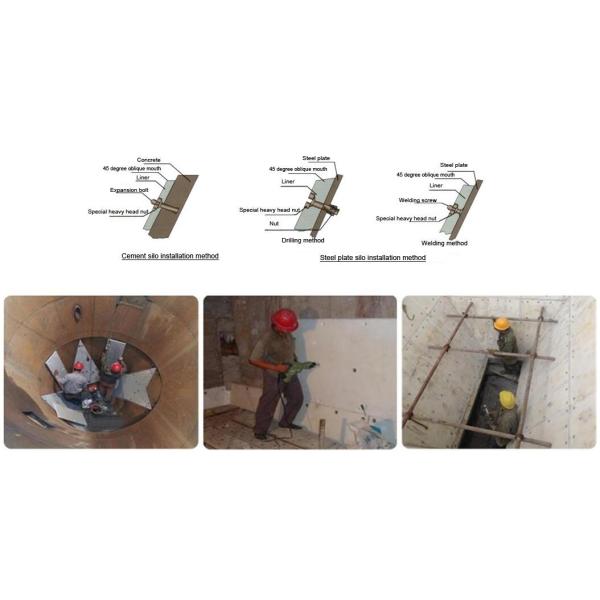 Black Thermal Power Plant Pulverized UHMWPE Coal Bunker Polymer Lining Board