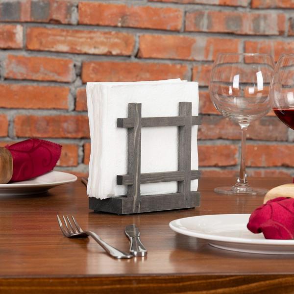 Customizable Rustic Napkin Holder for Farmhouse Decoration Printing Silk-screen/Burned