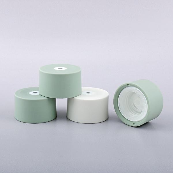 Matt Plastic Cosmetic Bottle Green / Gray Cosmetic Packaging Bottle With 45mm Diameter Cap