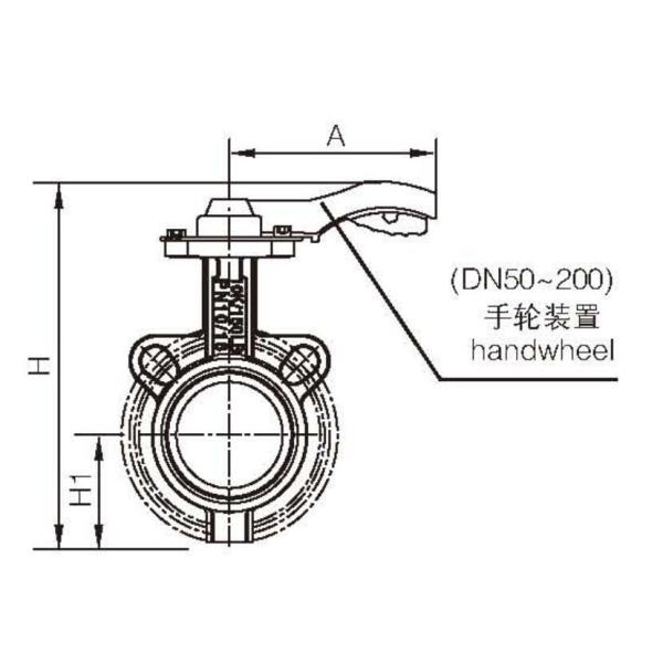 Стиль PTFE вафли выровнял клапан-бабочку Ggg40 Ptfe выровнял клапан-бабочку DN80 PN10 с мягким Backrest