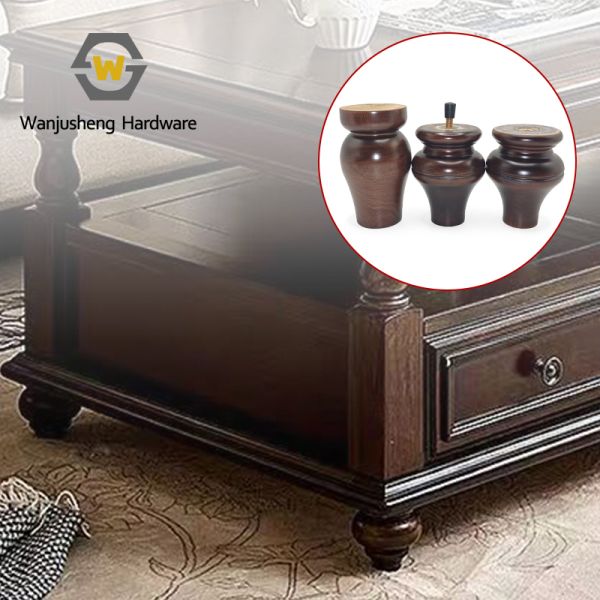 Solid Wood Gourd Cabinet Feet Sofa Support Foot Pads Furniture Feet Wooden Legs Bed Legs