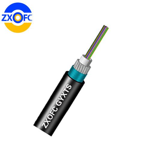 6 8 12 Strand Armored Fiber Optic Cable Uni Tube GYXTS For Pipeline Installing