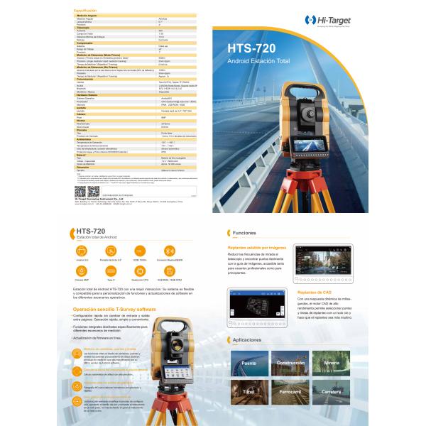 Hi-Target Hts-720 Smart Android Общее станционное измерительное оборудование Английский язык
