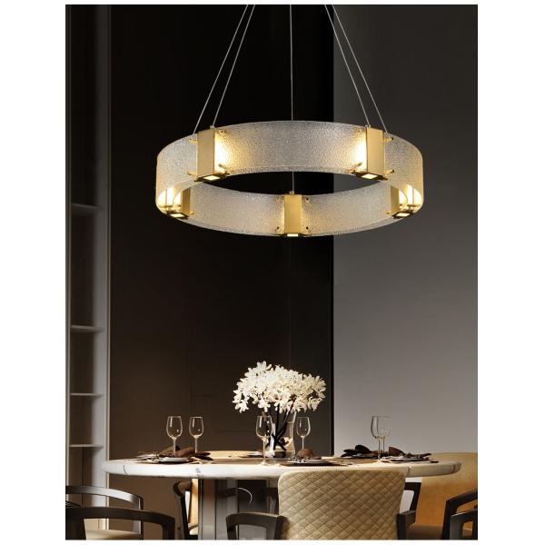 Свет роскошной нордической спальни комнаты прожития круга СИД стекла современной светлой минималистской привесной