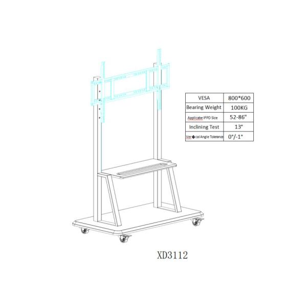 Материал стали углерода стойки индикаторной панели стойки 100KG пола мобильный