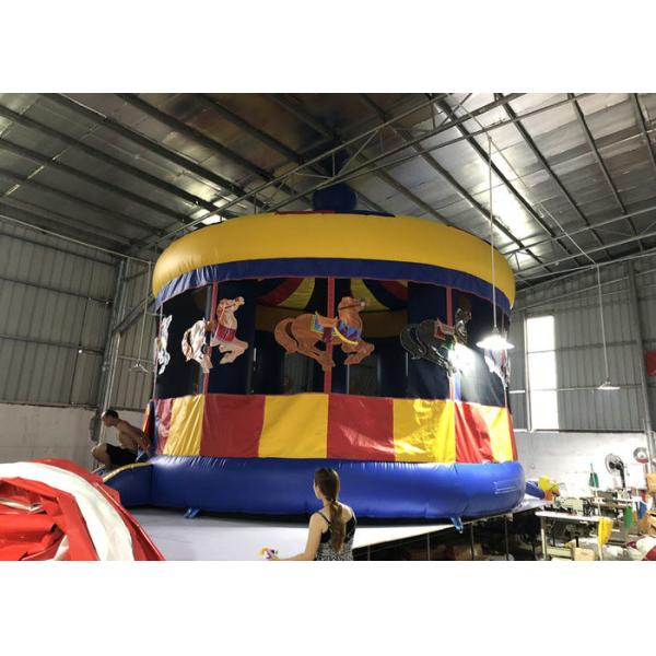 Commercial Inflatable Carousel Bounce House For Backyard 6 * 6m