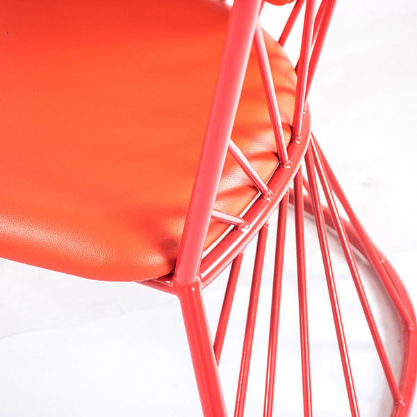 Рамка металла корзины обедая кофейня 76x64x69cm стульев красная итальянская минималистская