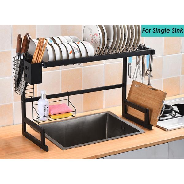 Rustproof Dishes Rack Over Sink , OEM Sink Drying Rack For Storing Kitchenware