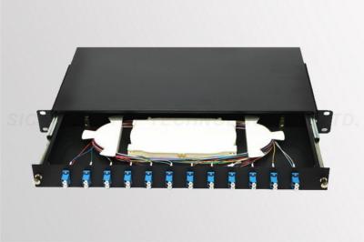 Patch Panel Fiber Optic 24 Port 19 Inch Rack Mounted OTOP/ OEM Accepted