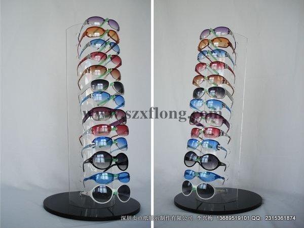 Acrylic display stand for sunglasses manufacture