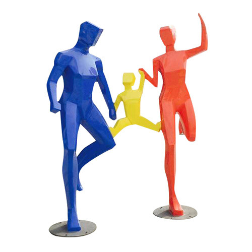 Modern Abstract Human Sculpture Fiberglass Decorative For Shopping Mall