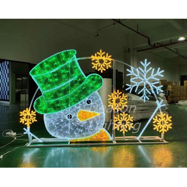 Christmas Snowman Yard Garden Decor LED Lights Display