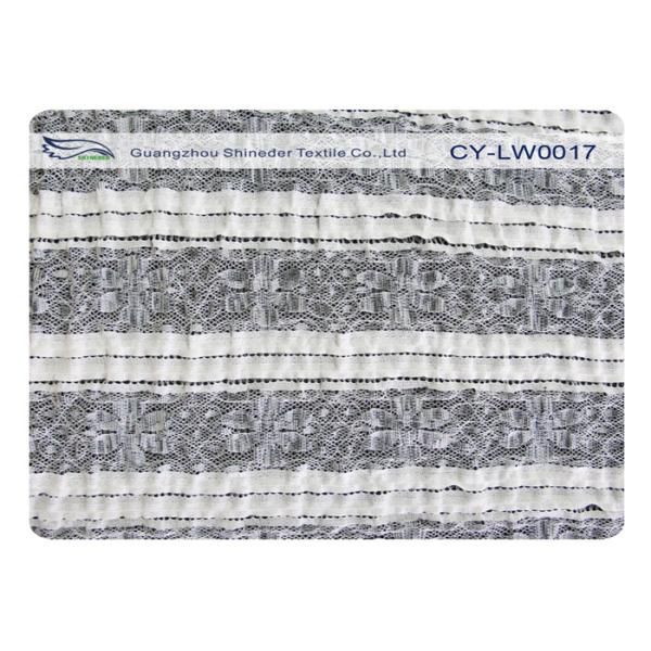 Dramatic Charming Stretch Lace Fabric For Shirt Bag , Polyester Spandex Fabric CY-LW0017