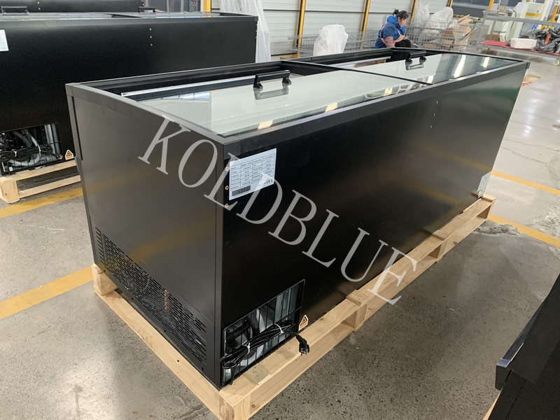 Supermarket Island Freezer with Bottom Storage Drawers and LED Display GRACE210SD