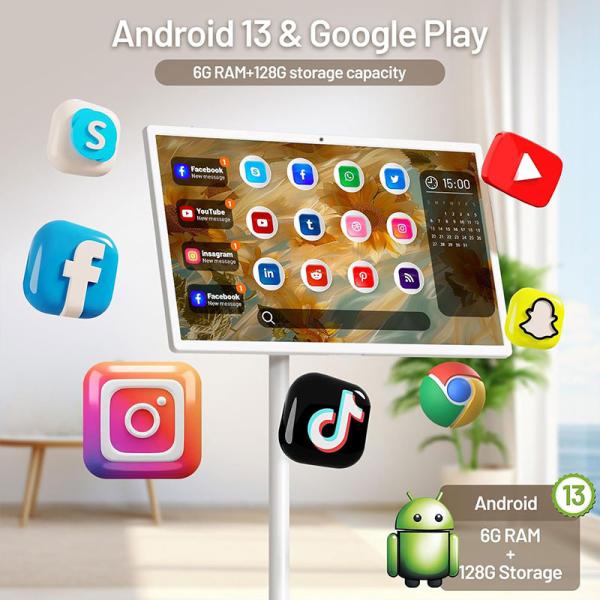 22 Inch HD Wifi Touch Screen Android Smart TV Portable Display The Best Choice for Outdoor Live Streaming Equipment
