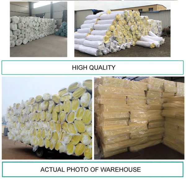 Fireproof Glasswool Blanket Insulation 25mm - 100mm Thickness For Steel Structure Roof