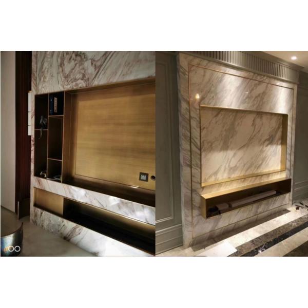 Classic Gold Bathroom Niche with LED Light and Double Shelf Antibacterial Function