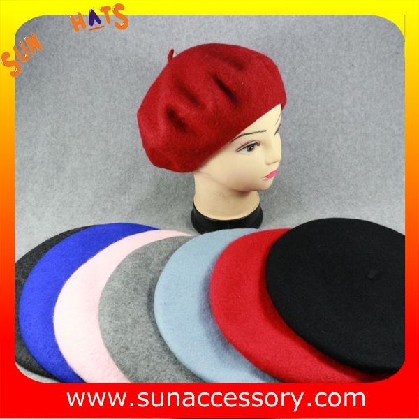 AK17043 Sun Accessory advertising winter knitted beanie beret hats for girls