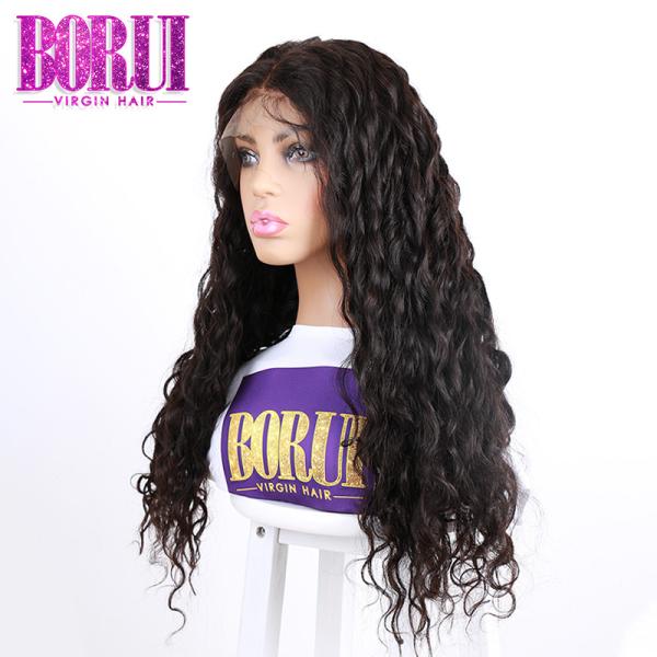 Water Wave Brazilian Human Hair Wigs Human Hair Lace Front Cuticle Aligned Hair Wig