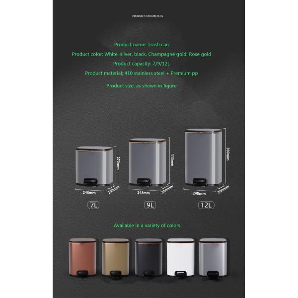 13 Gallon Trash Can Dome Stainless Steel Trash Can for Kitchen Metal Stainless Steel Trash Can