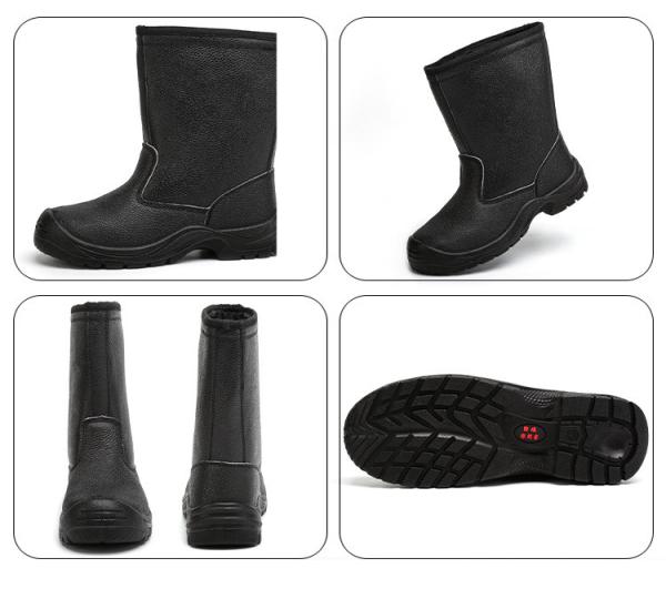 Kevlar Midsole Safety Shoes Cowhide Genuine Leather Work Boots with Steel Toe