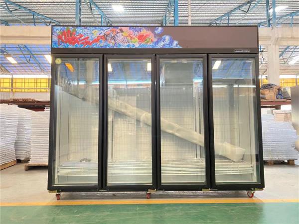 Commercial Upright Vertical Cooler and Freezer Glass Door Display Showcase