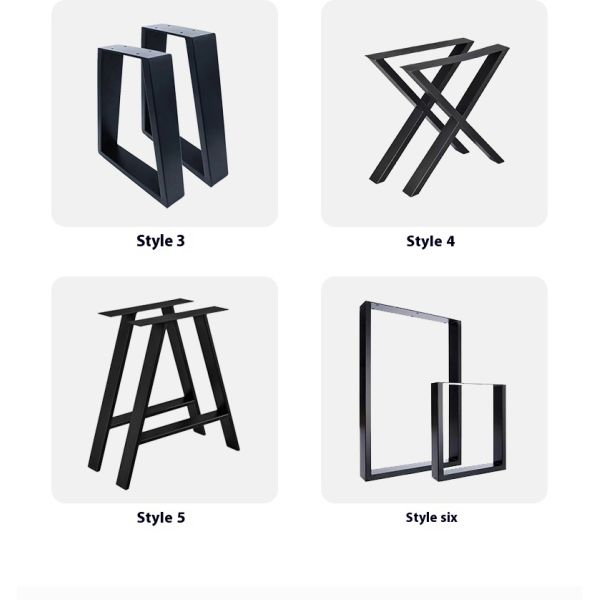 Professional Hardware Home Desk Feet Square Table Frame Furniture Leg Metal Table Legs